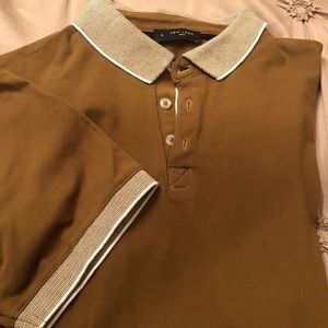 NWOT MENS NEW LOOK BROWN POLO SHIRT